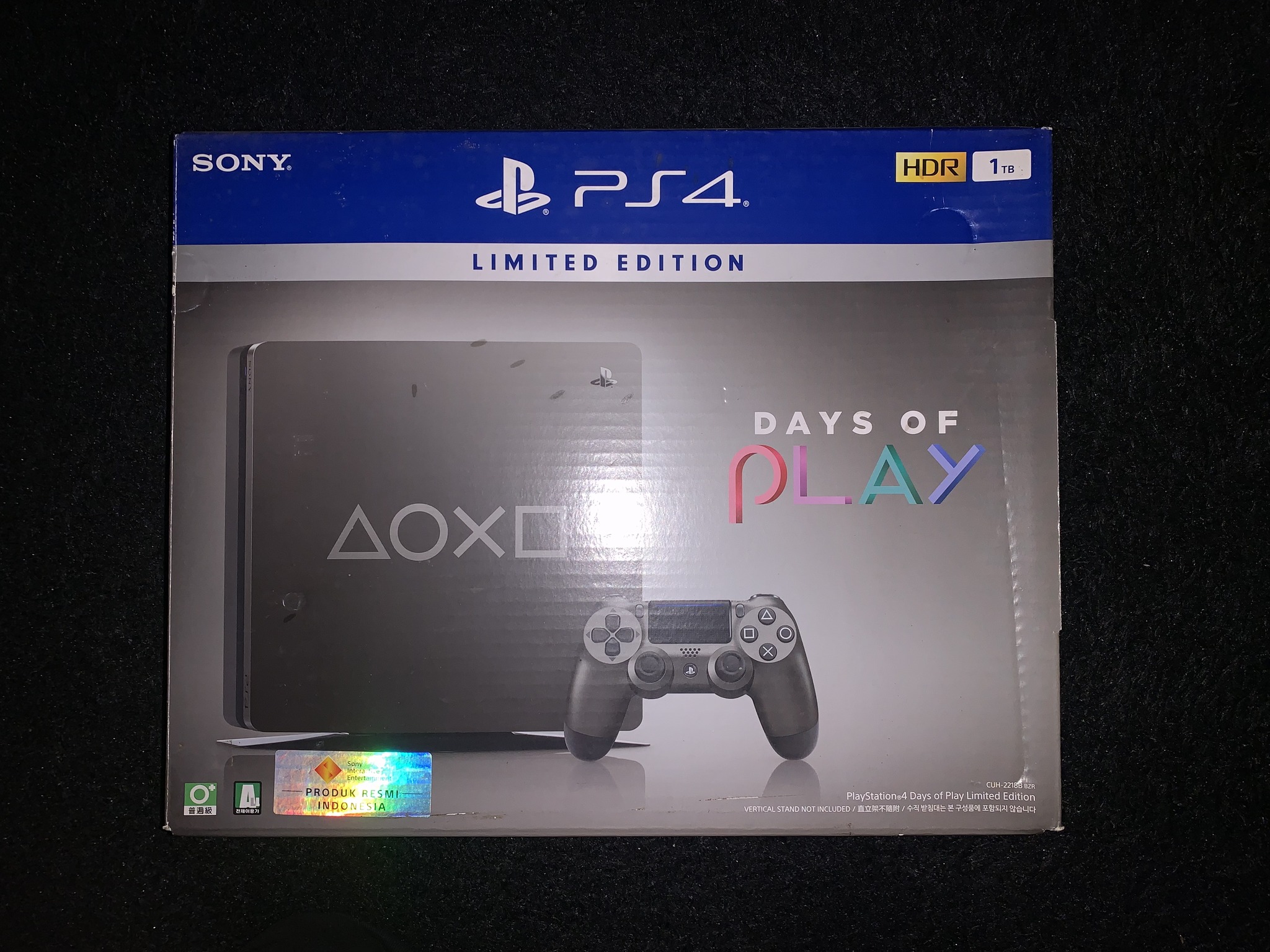 Playstation 4 Slim Days of Play Limited Edition Kelengkapan: -Ex 
