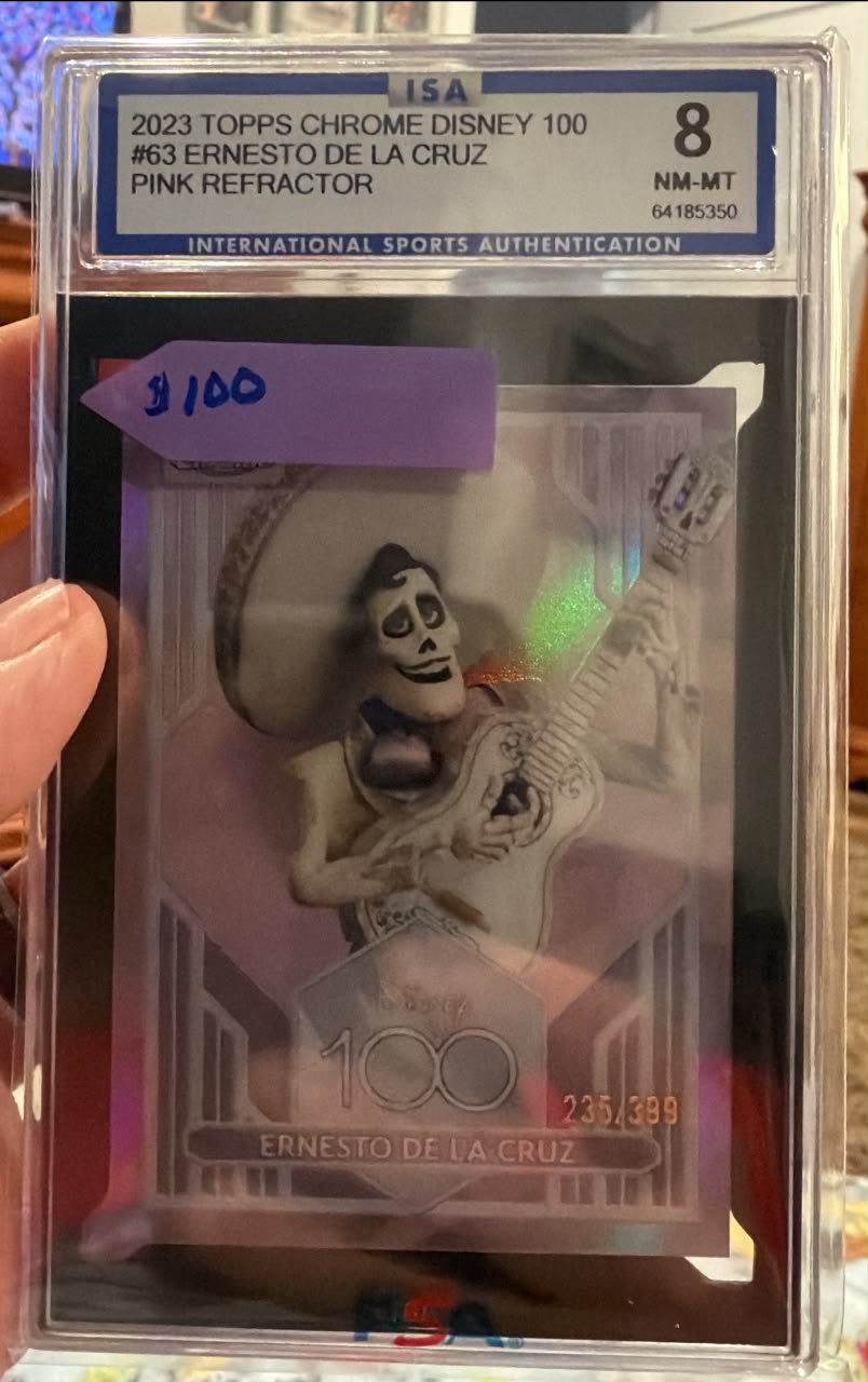2023 Topps Chrome Disney 100 # 63 Ernesto De La Cruz Pink