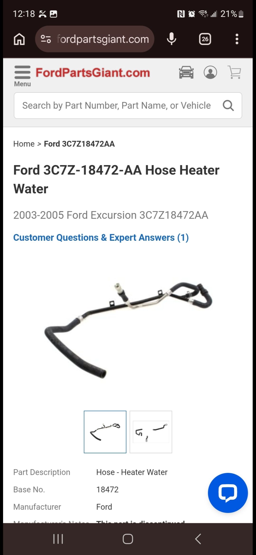 Where to find discontinued Ford radiator hoses 22796 and 22797