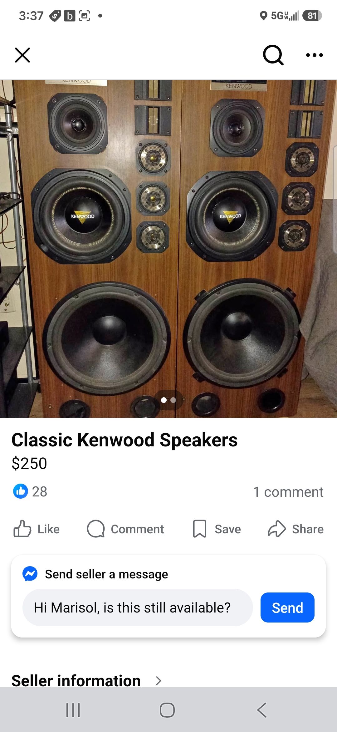 Kenwood LS-550 Speaker 2T Price 95$