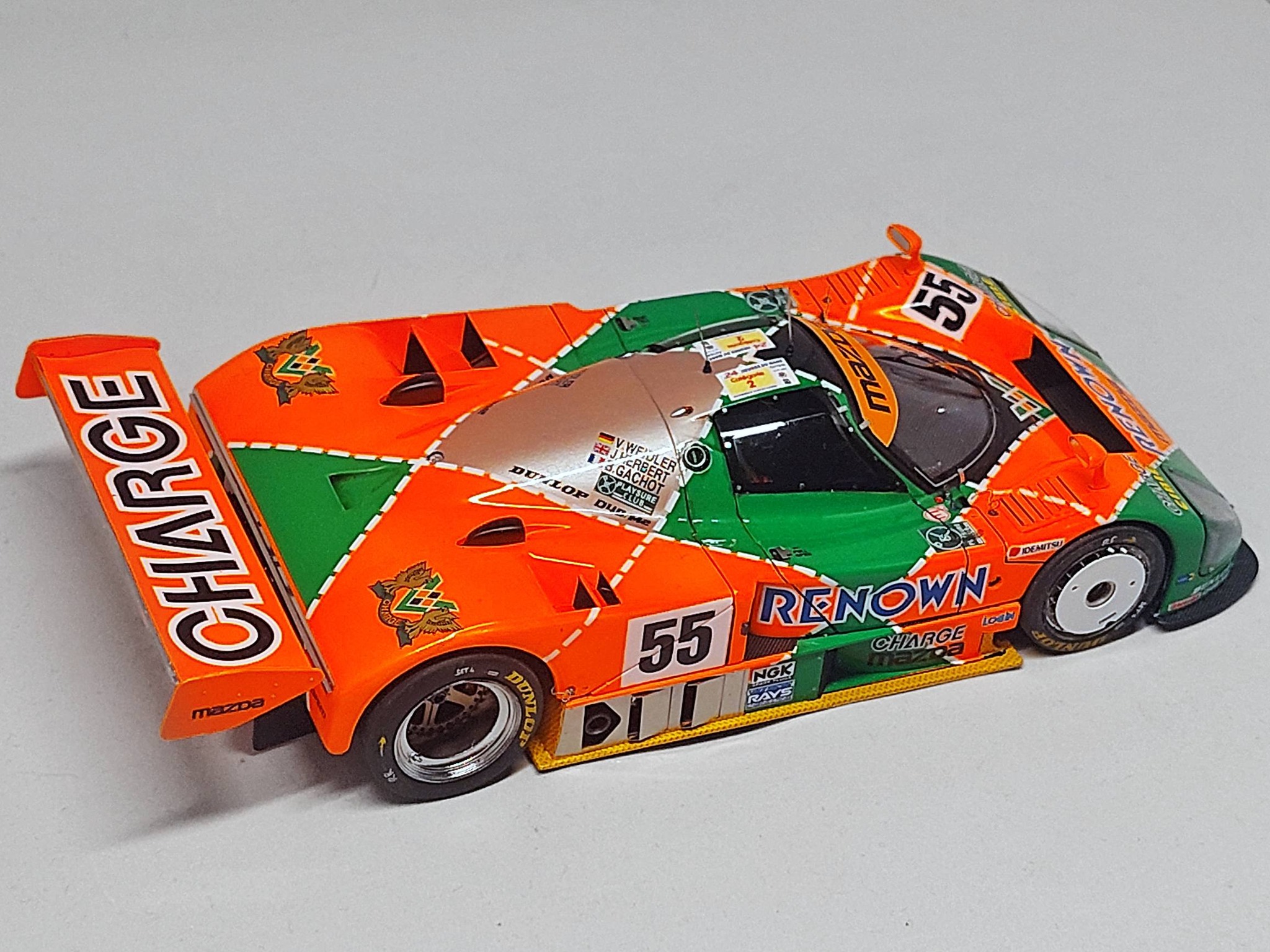 Tamiya Mazda 787B model car build with custom details