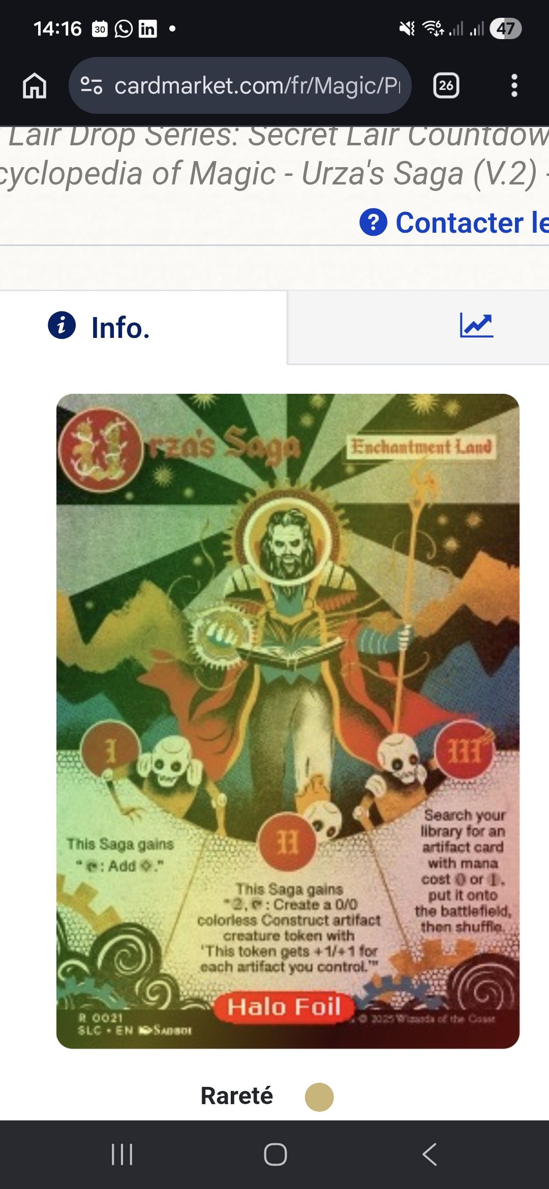 Where to buy Urza's Saga halo foil?