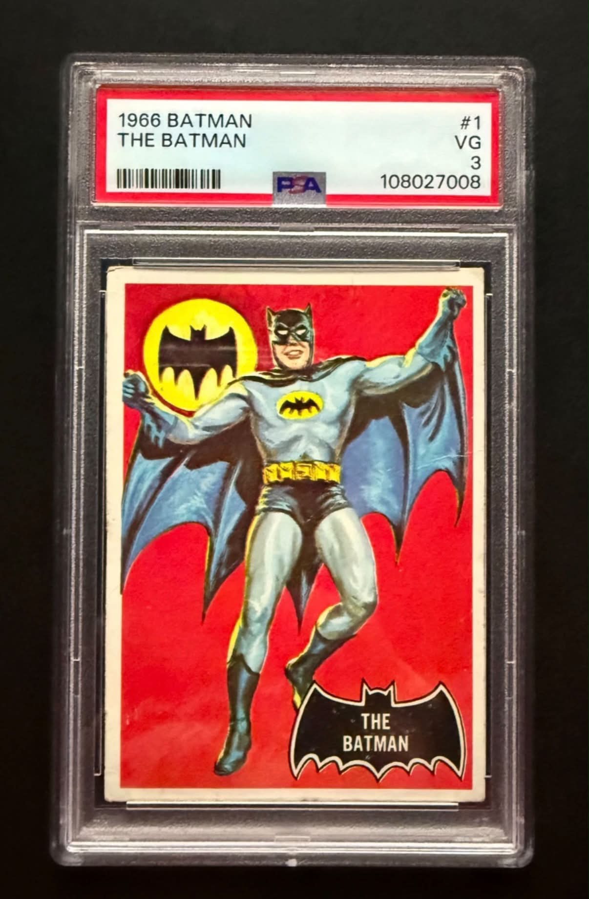 1966 Topps Batman #1 card value doubles since National