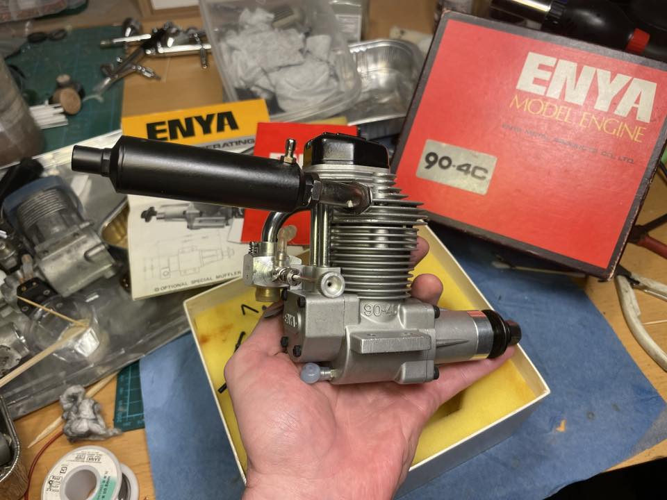 ENYA 90-4C model engine for yellow taxi cab plane