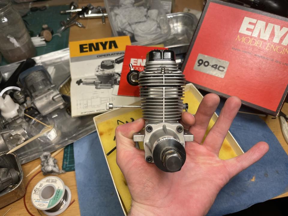 ENYA 90-4C model engine for yellow taxi cab plane