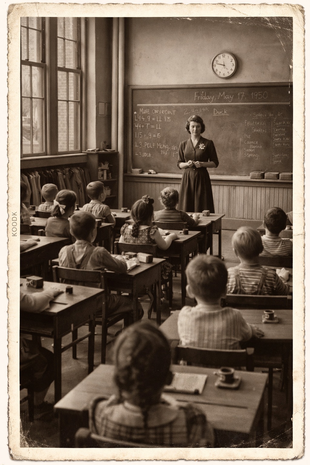 1950s American Classroom Days and Education System