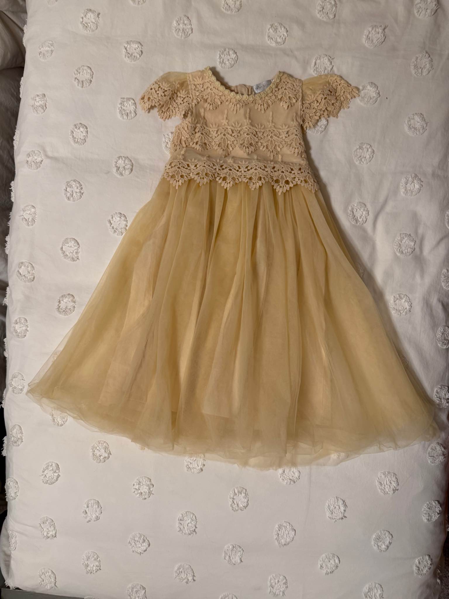 monsoon estella dress gold Beautiful new Trish Scully only worn once! Flower girl