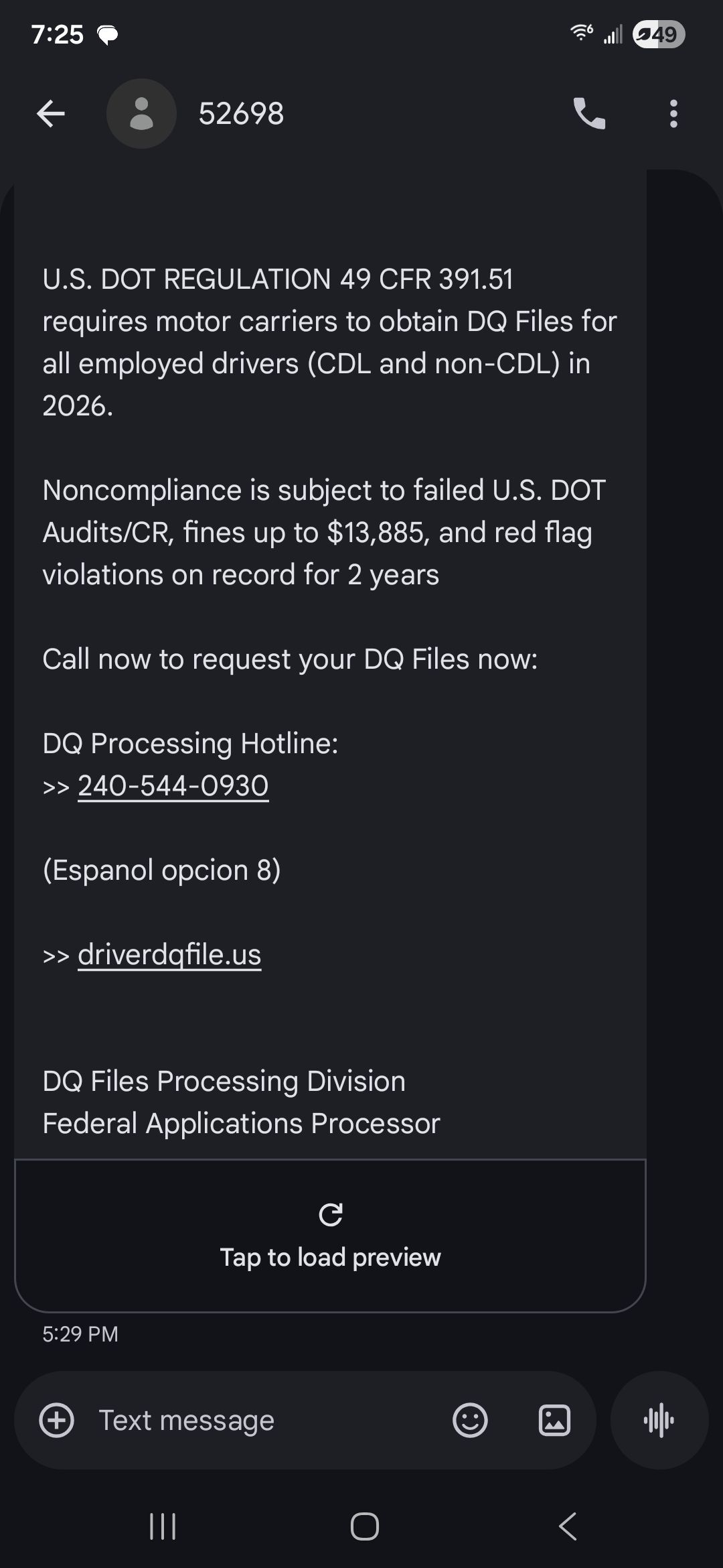 Why am I getting spam texts after updating my address?