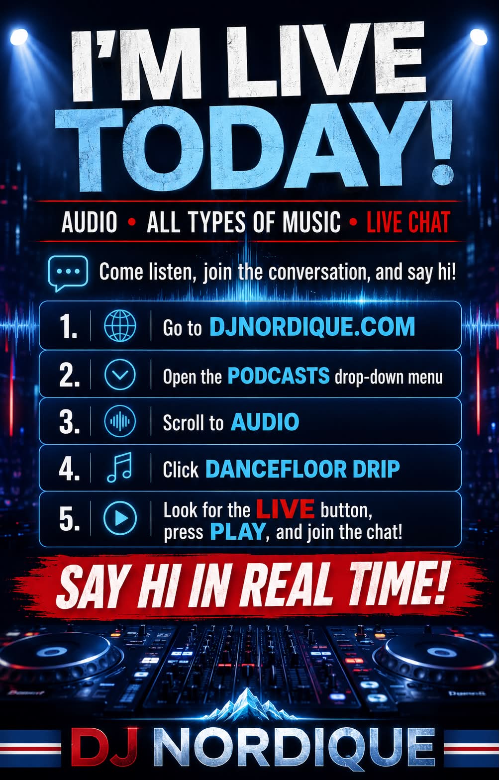 DJ Nordique Live: All Types of Music on DJNORDIQUE.COM