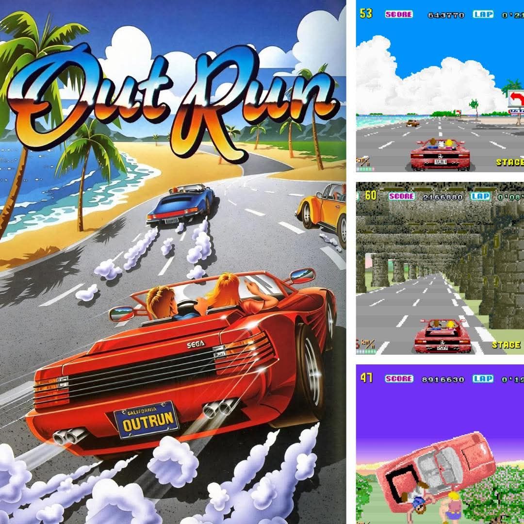 OUT RUN is an arcade driving video game released by SEGA in