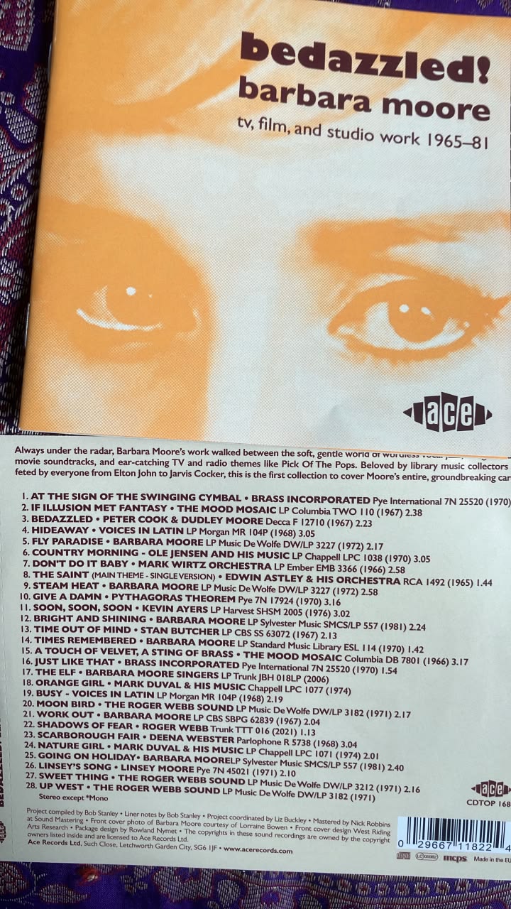 Barbara Moore's music compilation from Ace Records