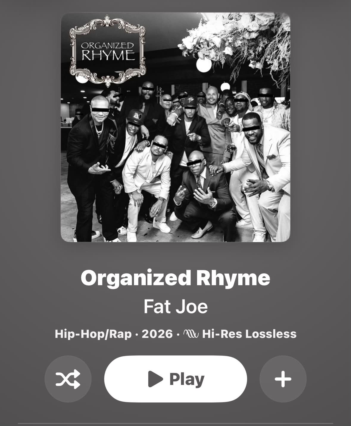 💿 ORGANIZED RHYME [ALBUM] 👤 FAT JOE 🎚 PRODUCED BY COOL & DRE