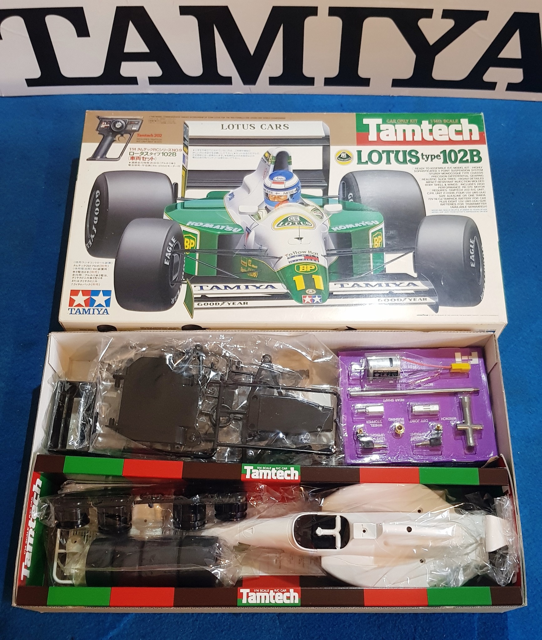 Vintage Tamiya Tamtech Lotus Type 102B 1/14th scale car kit for sale