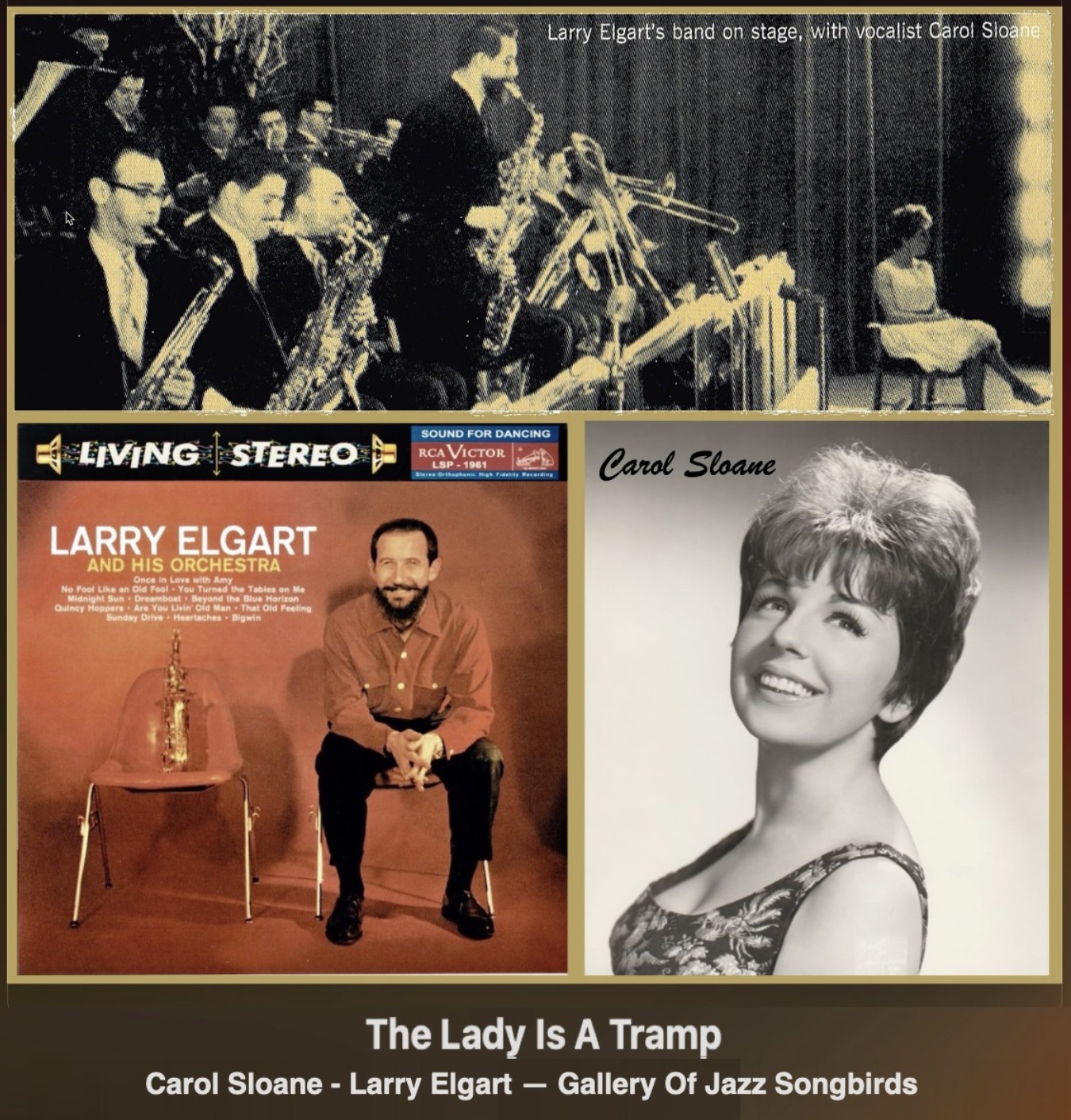 Carol Sloane, American jazz singer with Larry Elgart orchestra