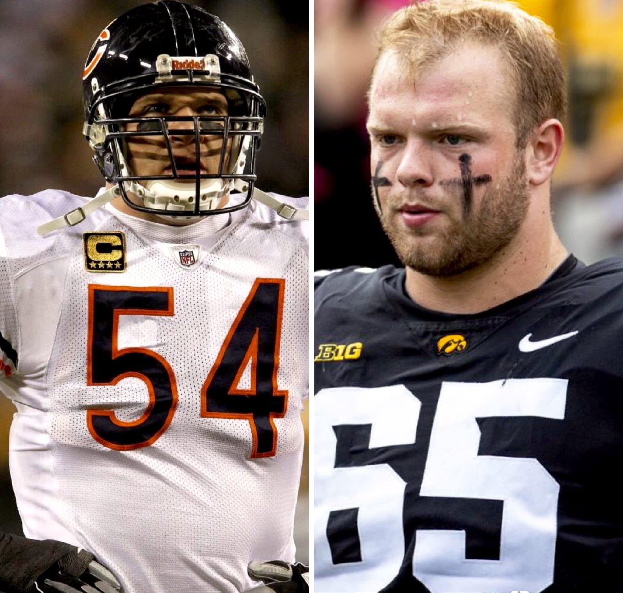 Bears legend Brian Urlacher's number 54 worn again