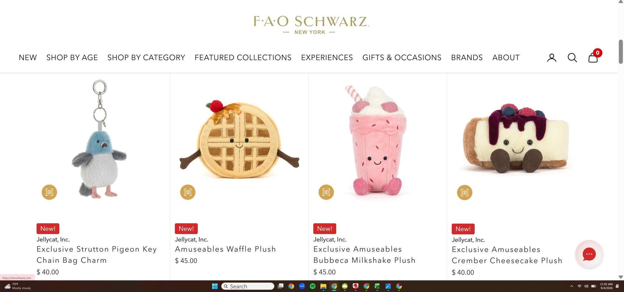 New Jellycat Rufferty Puppy Junior Exclusive FAO Schwarz Collection
