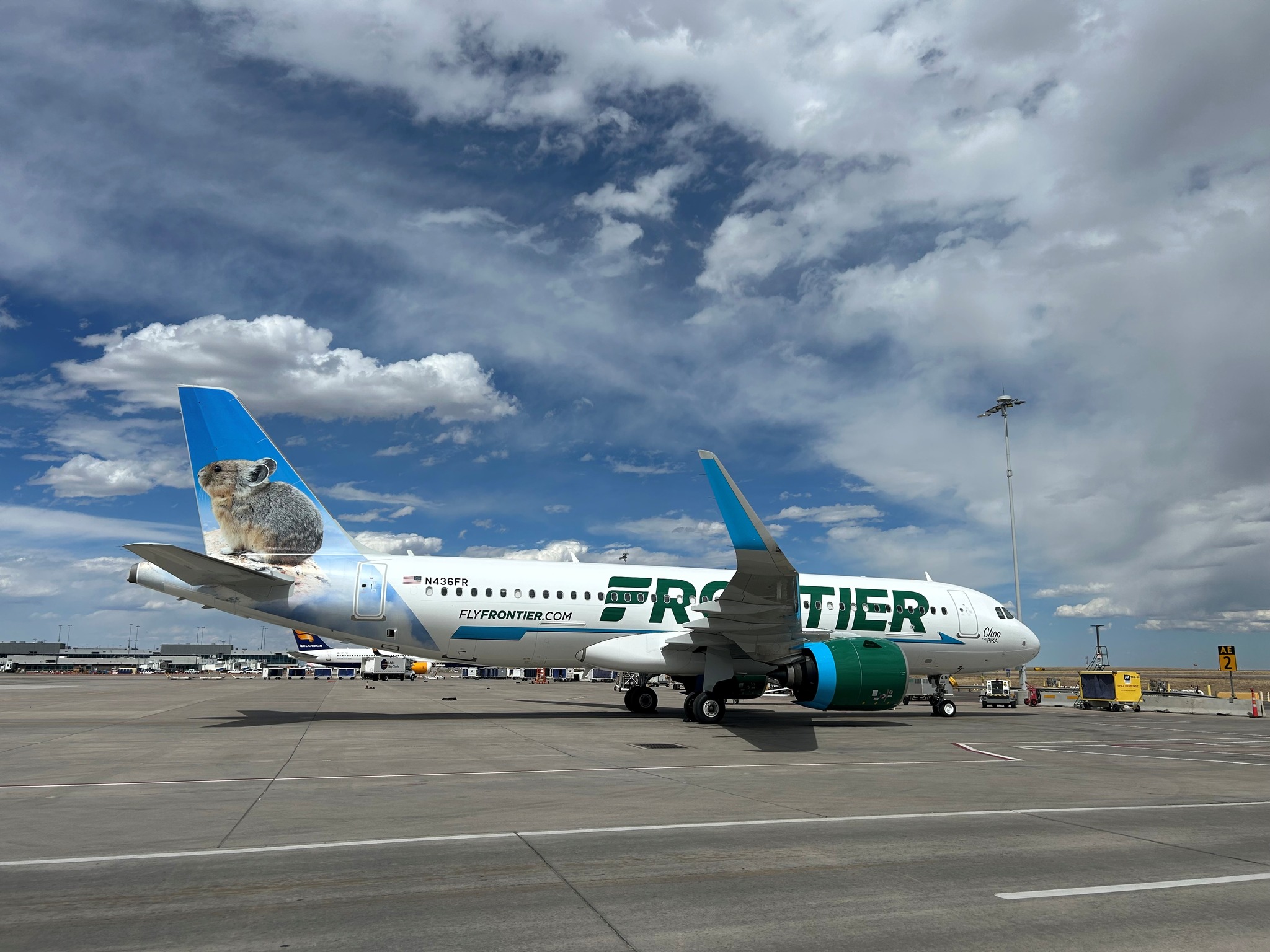 Frontier's new A320neo plane named Choo the Pika