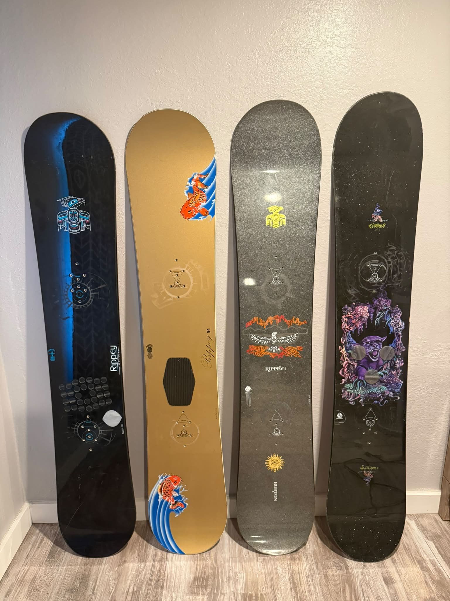 Rippey 158.5 snowboard with Burton Custom bindings for sale