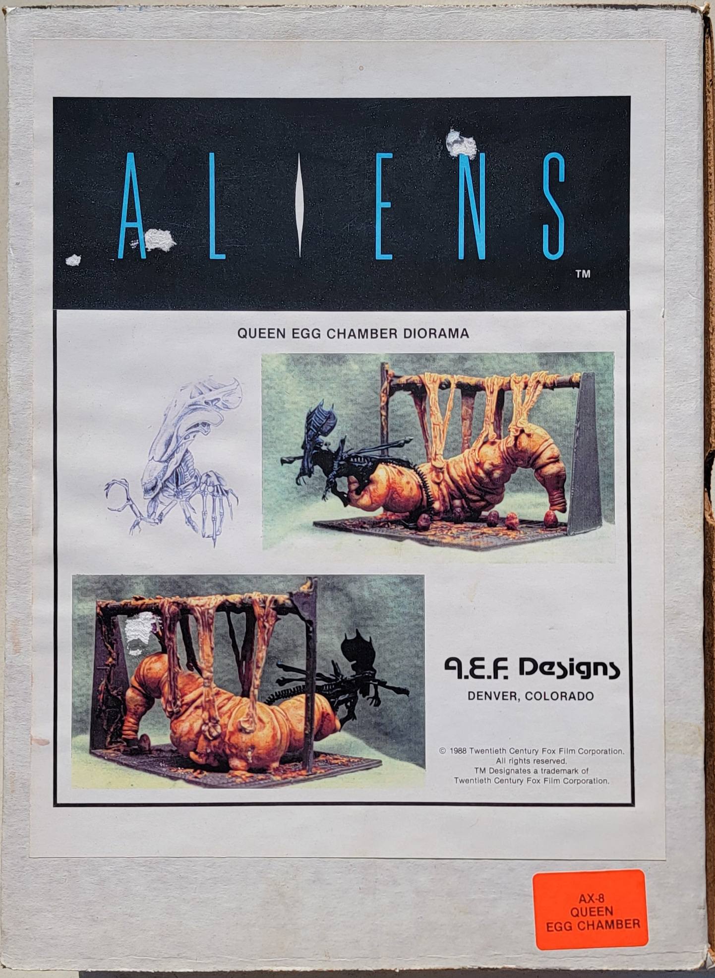 ジャンク品　ALIENS QUEEN EGG CHAMBER DIORAMA A.E.F. Designs Aliens Queen Egg Chamber diorama model kit