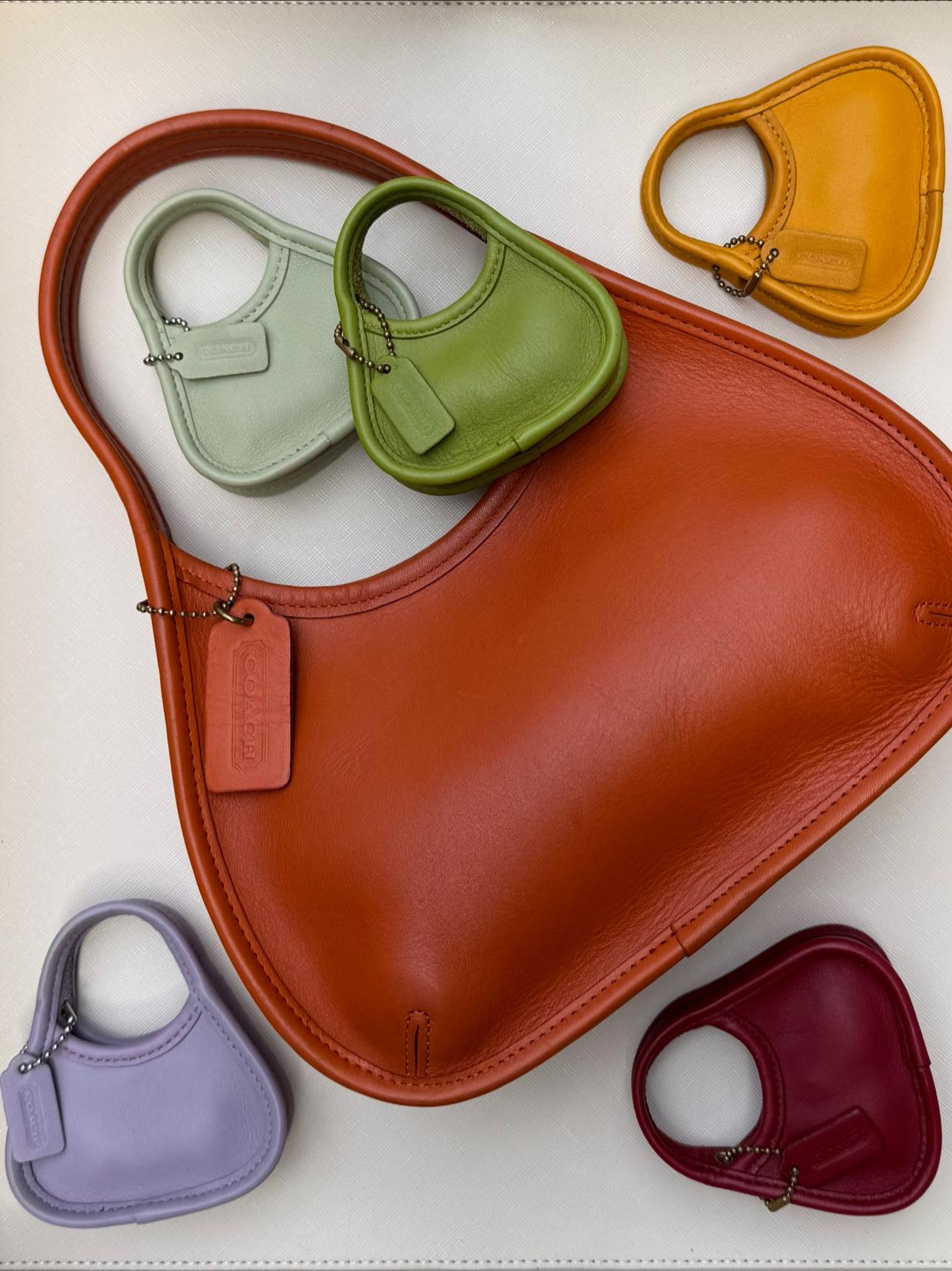 Vintage Coach Ergo Mini Satchel in tangerine