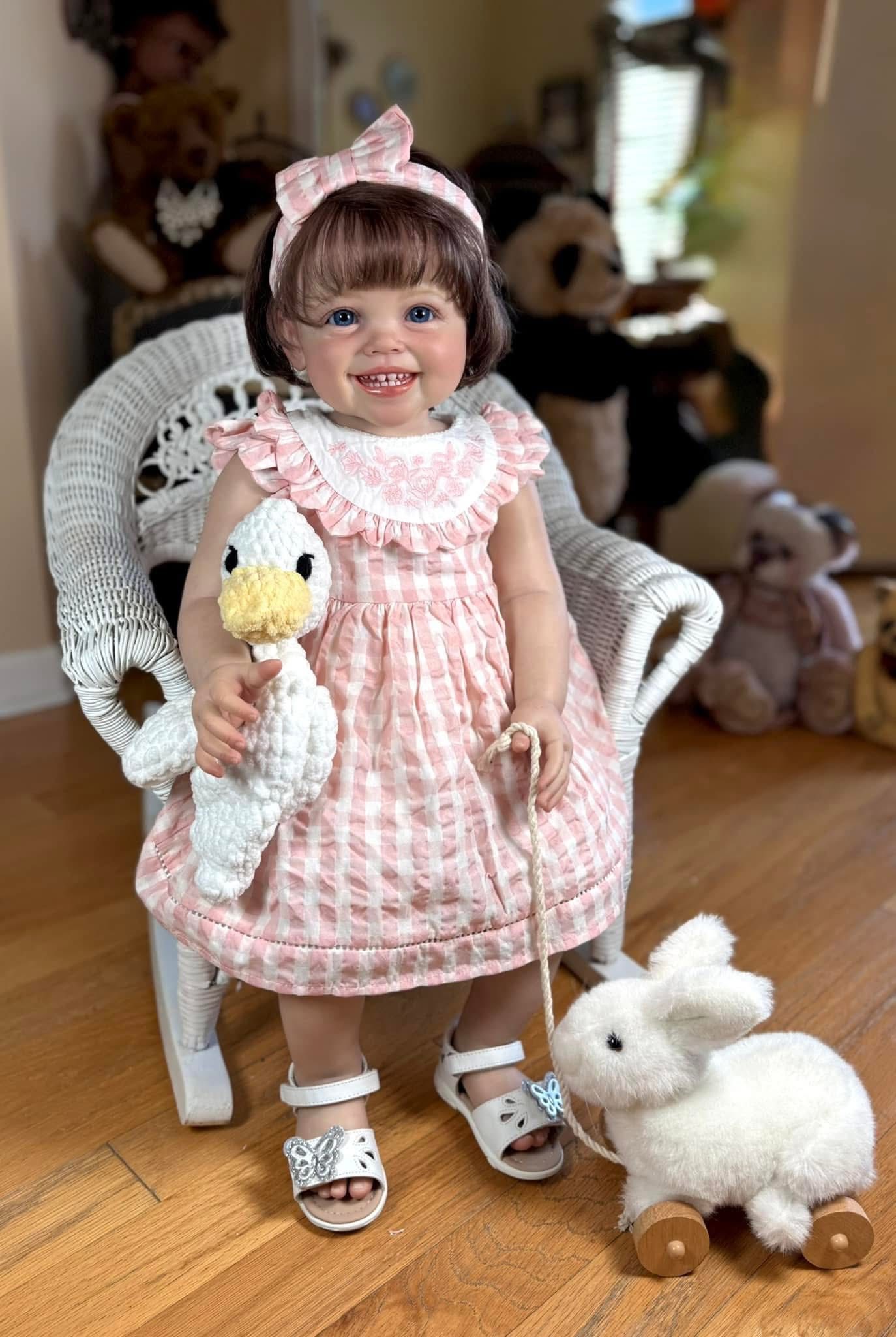 Beautiful Dollee is ready for spring! 💖🐰🌷 This beautiful first