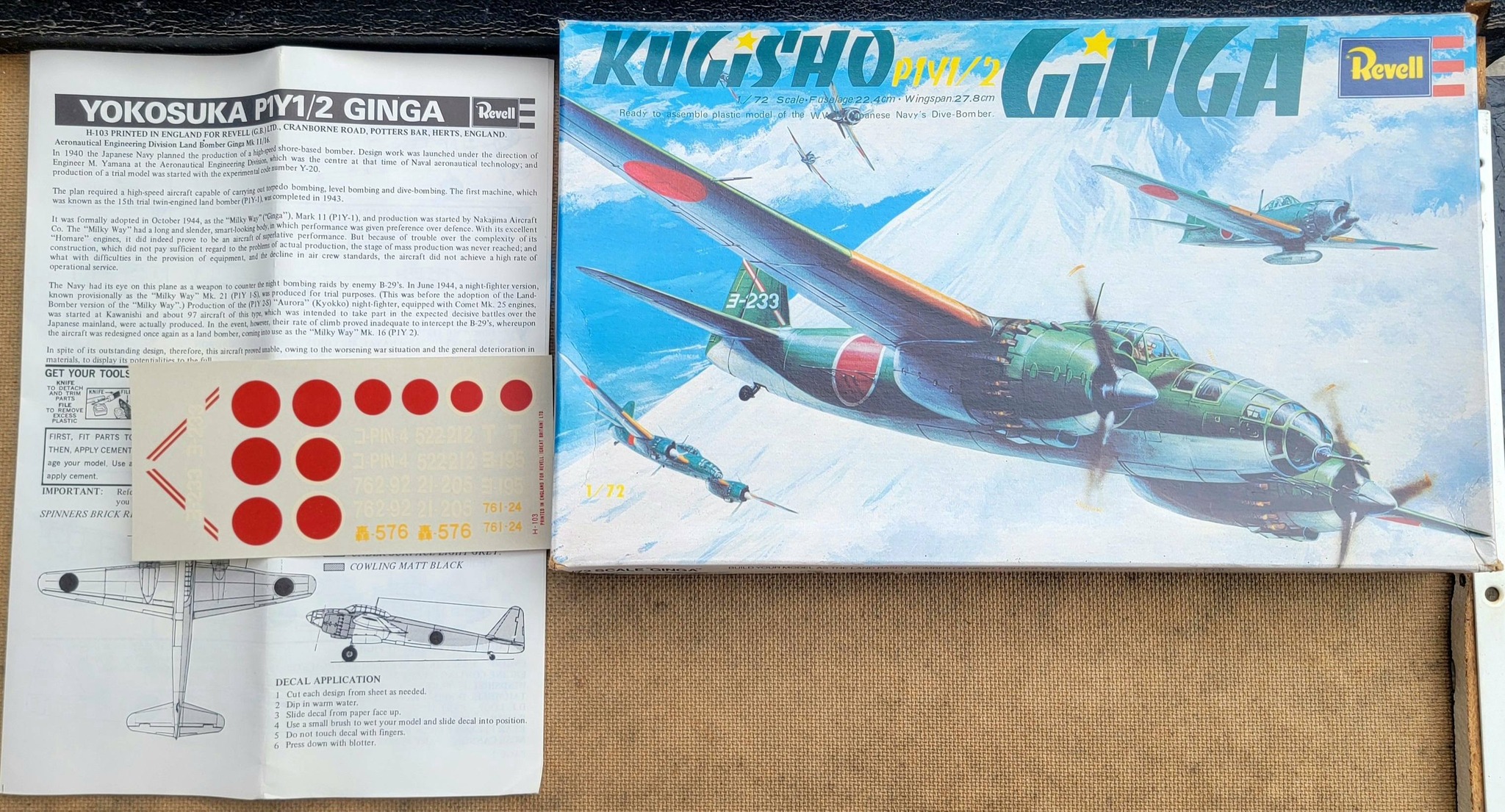Revell 1/72 Kugisho P1Y1 Ginga model kit review