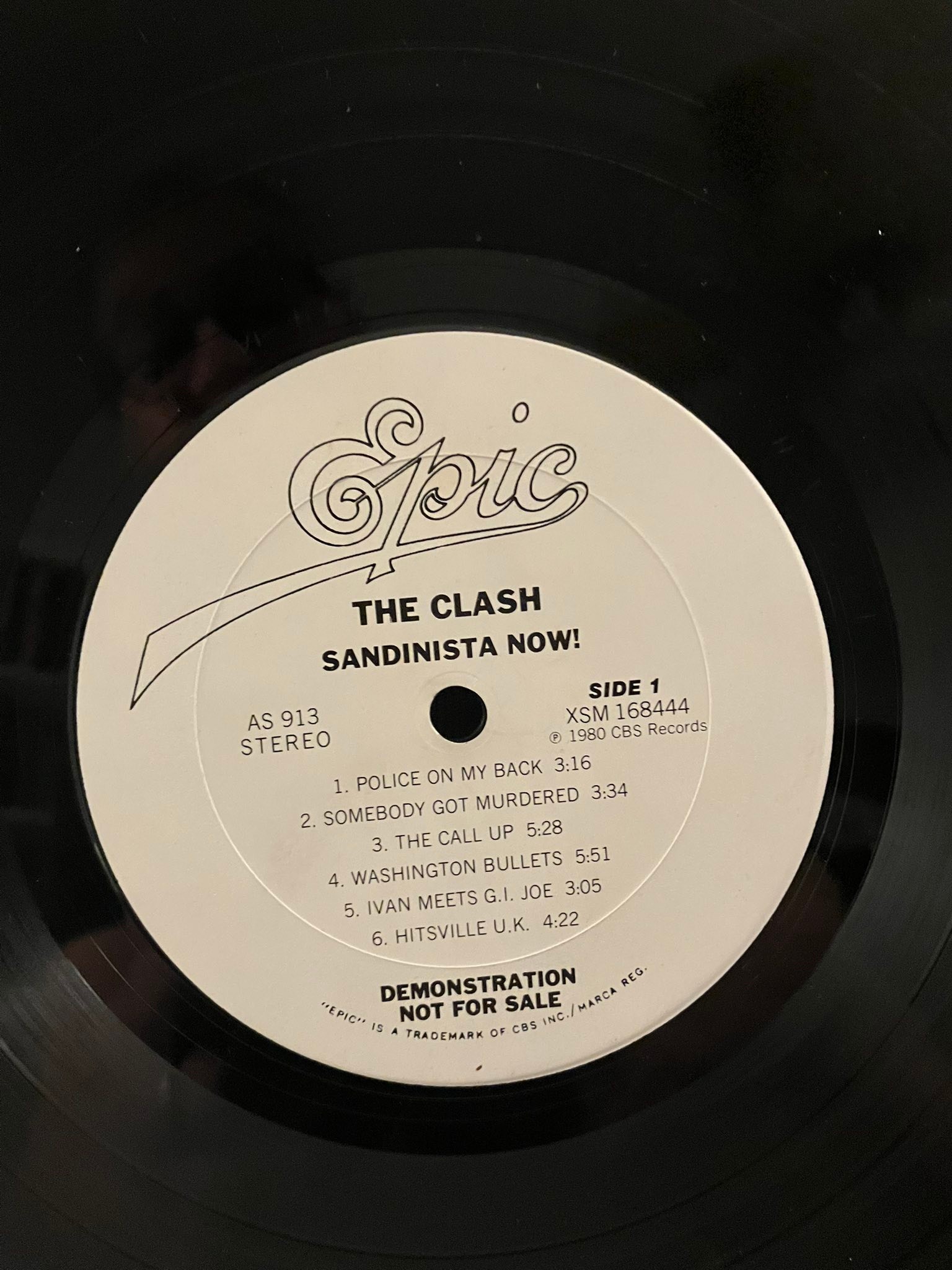 The Clash - Sandinista (1980) The record label of The Clash, CBS