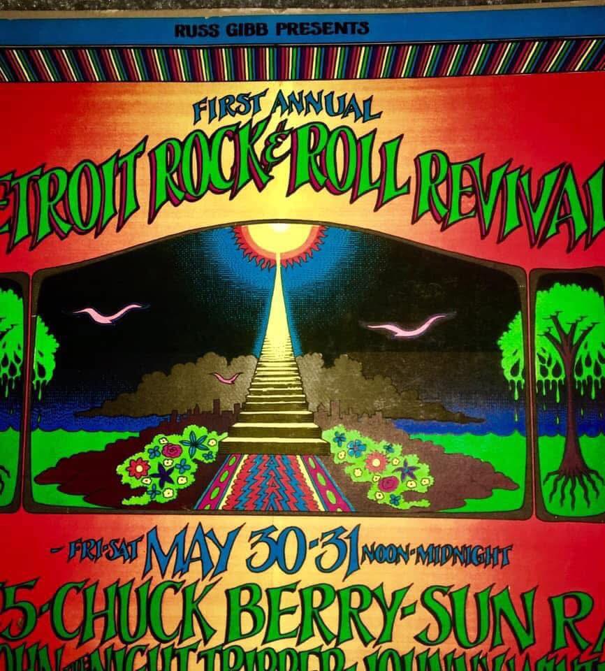 Rare 1969 Rock-n-Roll Picnic poster in Detroit