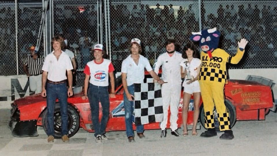 クック 1981 Palm Beach, FL Fairgrounds Speedway win with crew chief Mark
