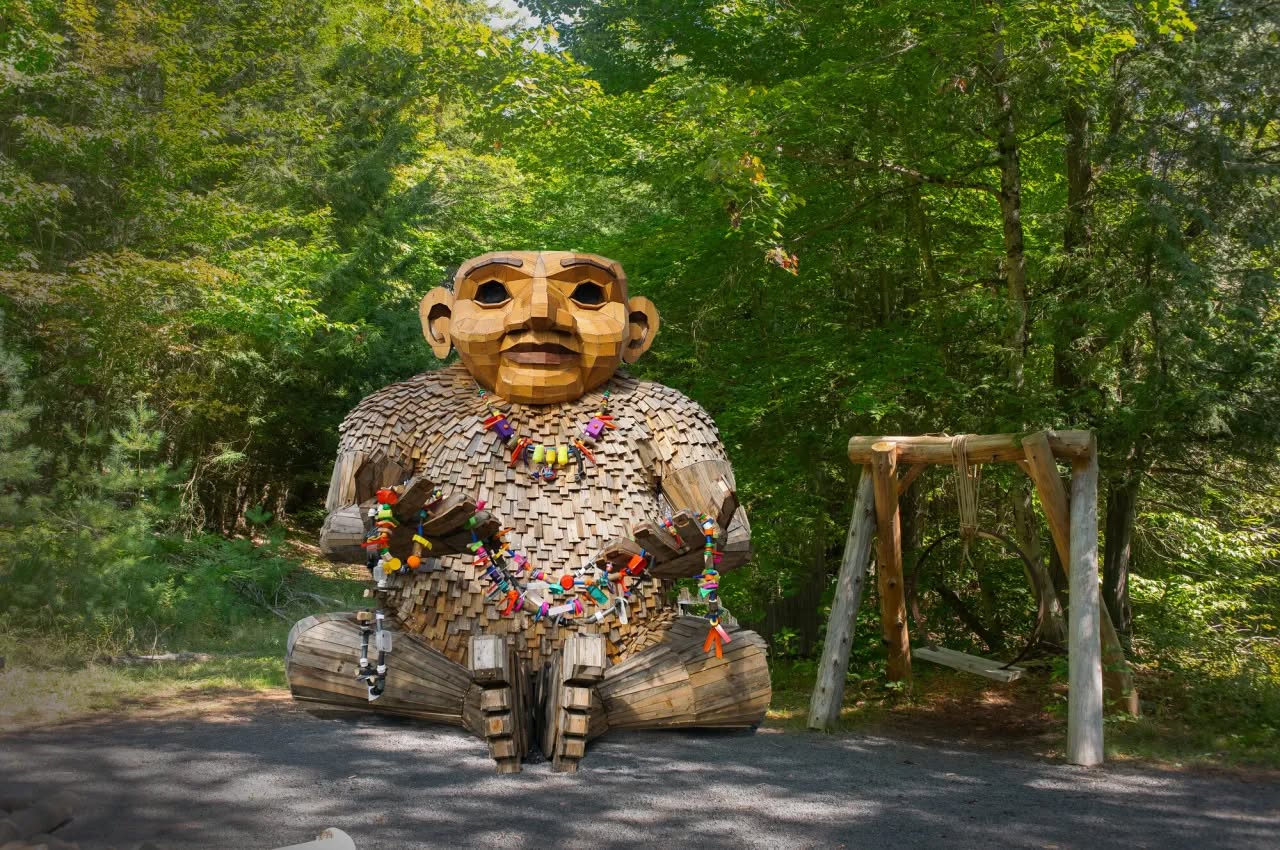Tupper Lake is hosting six larger-than-life troll sculptures