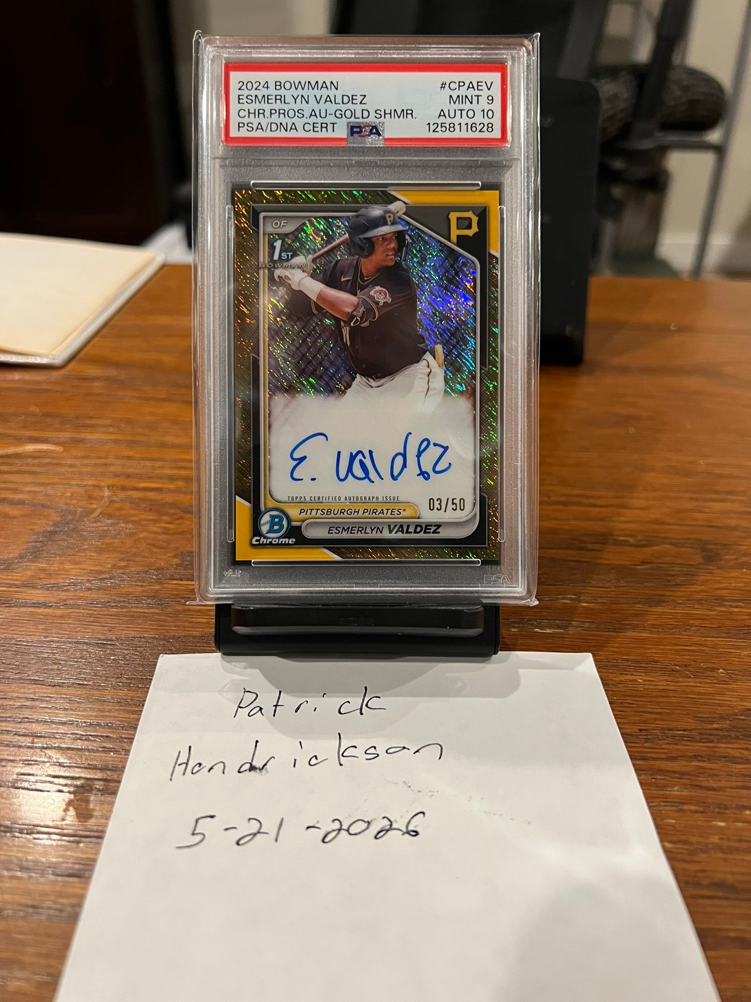 2024 Bowman Chrome Esmerlyn Valdez Gold Shimmer Auto for Sale