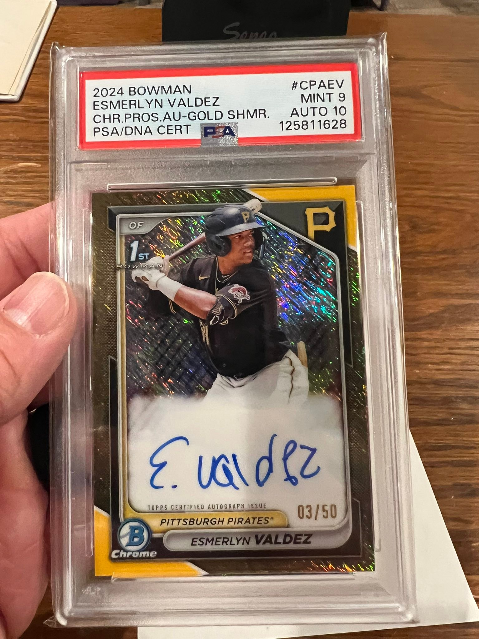 2024 Bowman Chrome Esmerlyn Valdez Gold Shimmer Auto for Sale