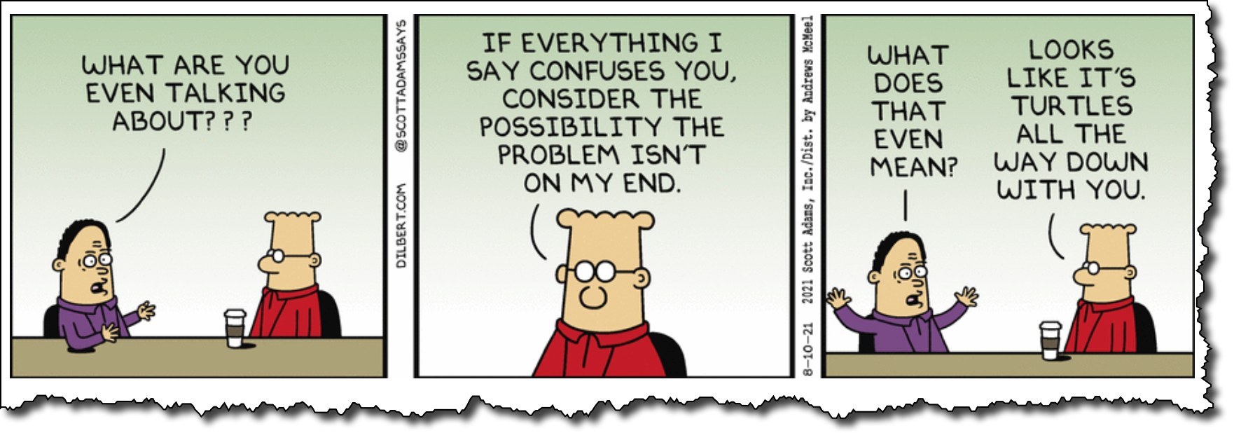 From 10/11/99 DILBERT BY SCOTT SCOTTADAMS ADAMS IT'S 