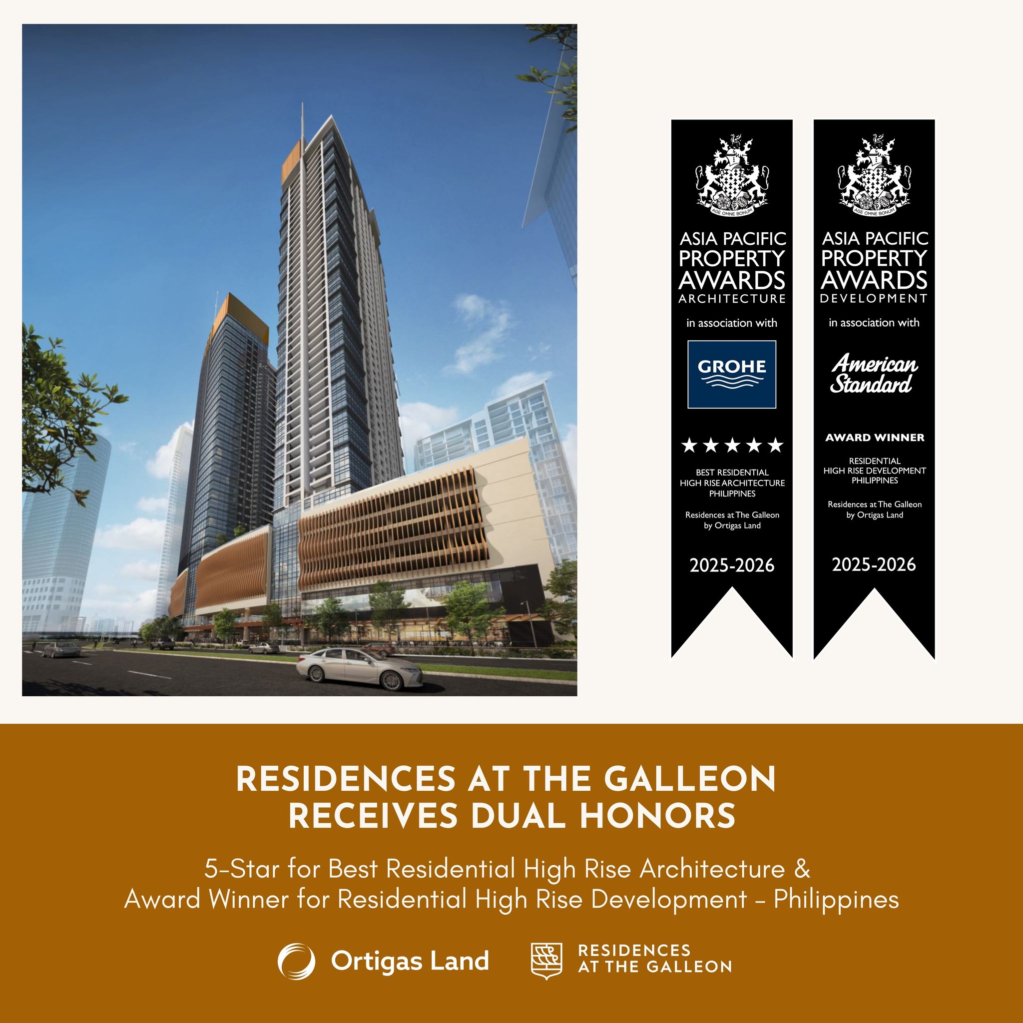 Residential High Rise Development Job Opening Reference: Ortigas Congratulations To Residences At The Galleon For Earning Two