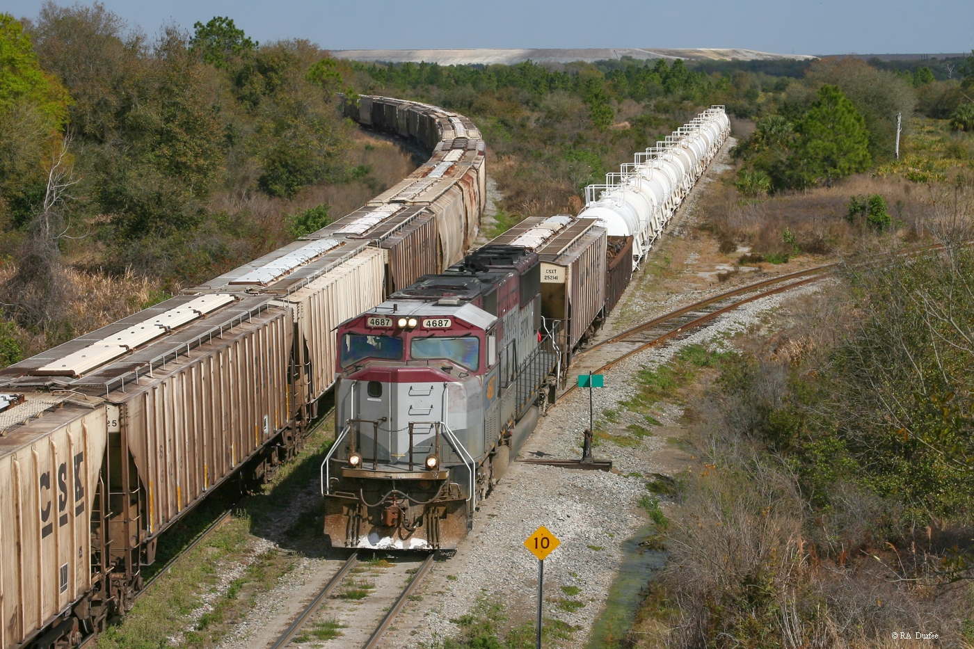 Train passing through Achan Junction, Florida