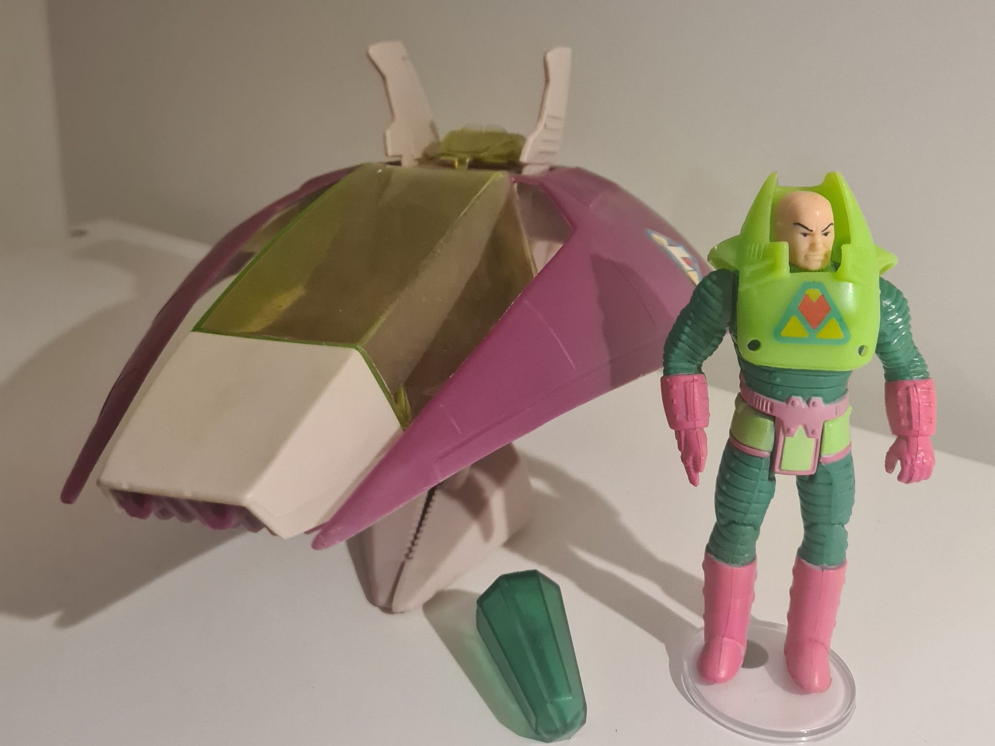 Vintage 1984 Kenner DC Super Powers Lex-Soar 7 ship with figure