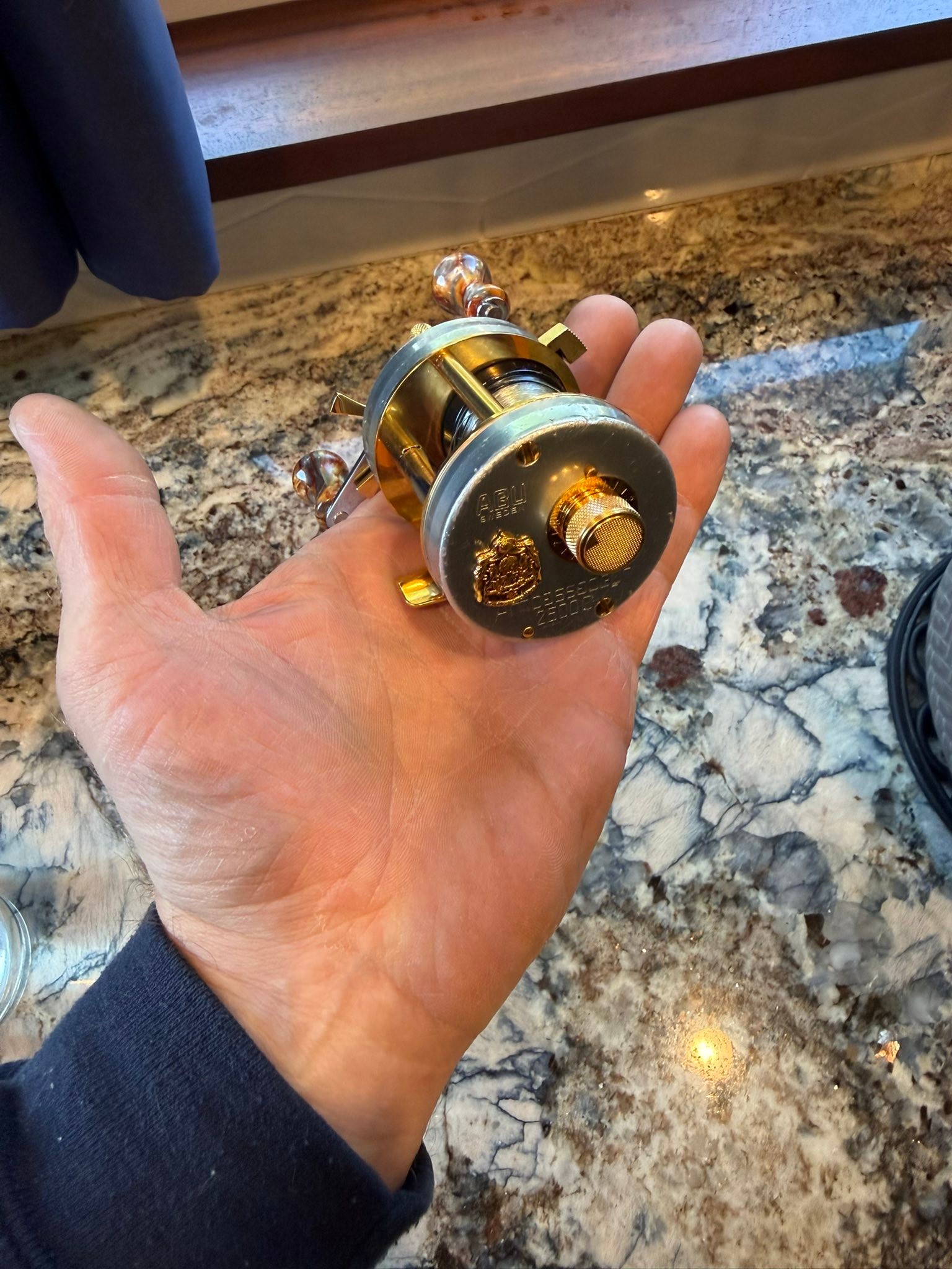 Restored Abu 2500C baitcasting reel with Simon Shimomura upgrades