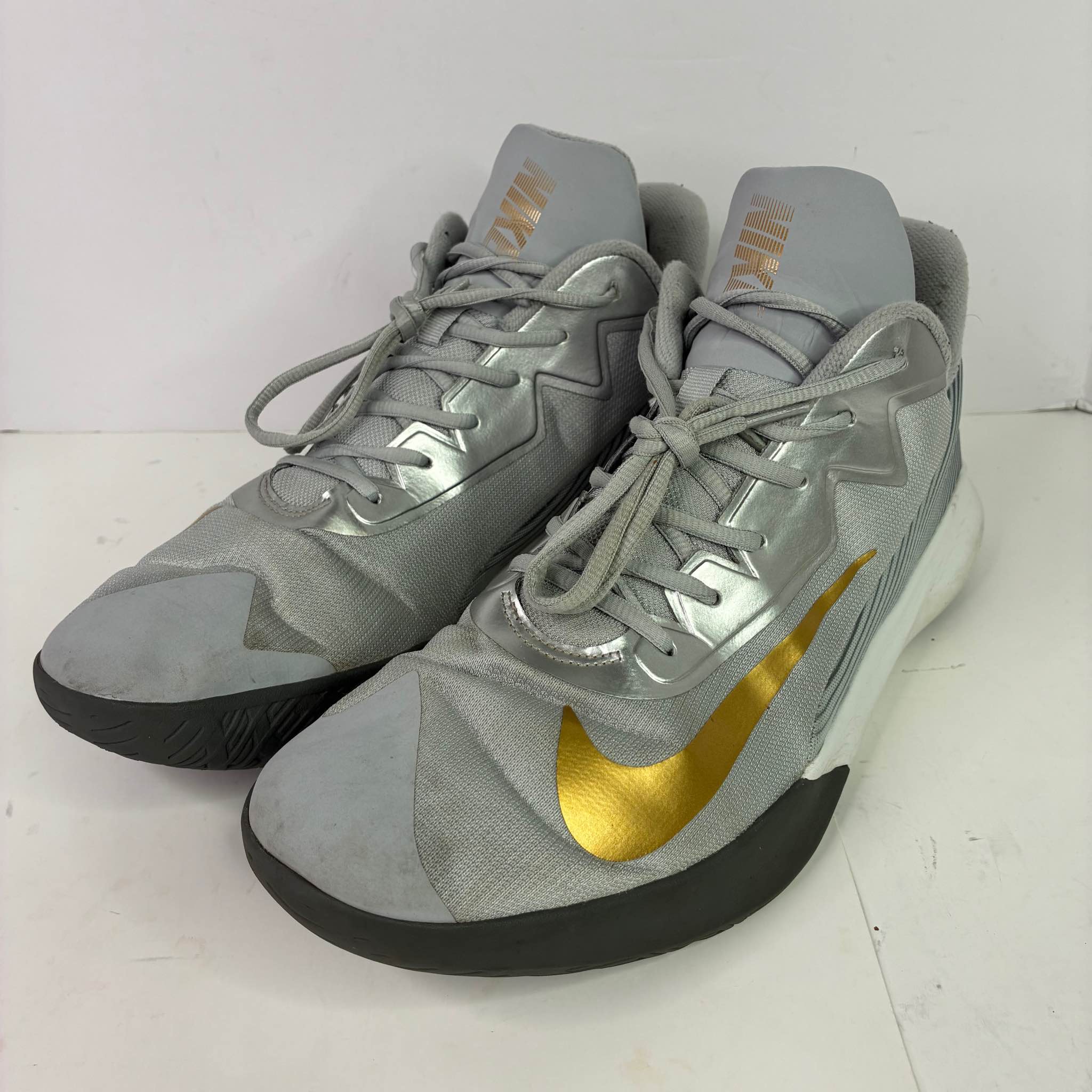 The Nike Precision IV Wolf Grey/Metallic Gold CK1069-007 Athletic 