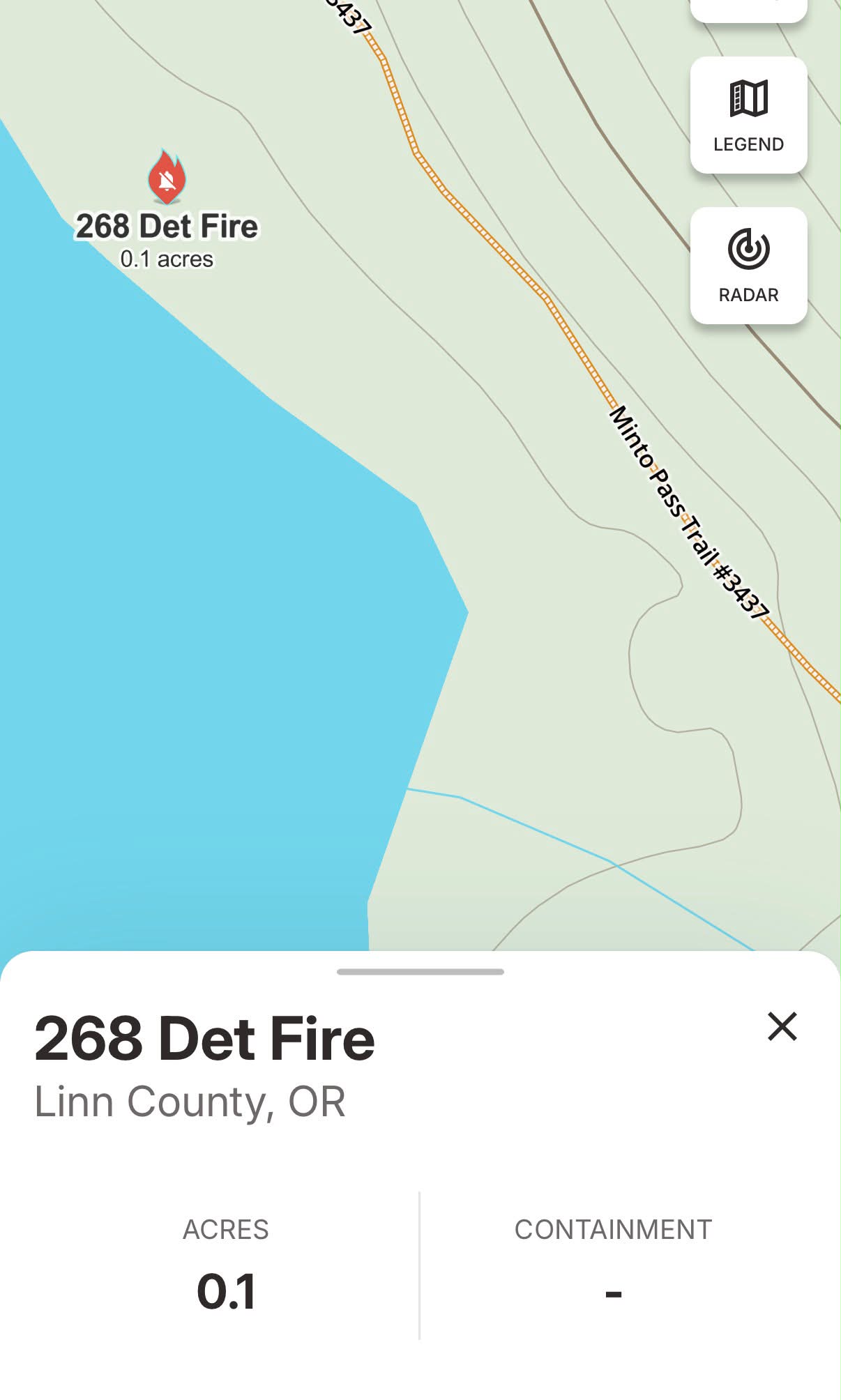 7/31 - 268 Det FIRE 🔥 - 0.1 ACRES #linncounty near Minto Pass