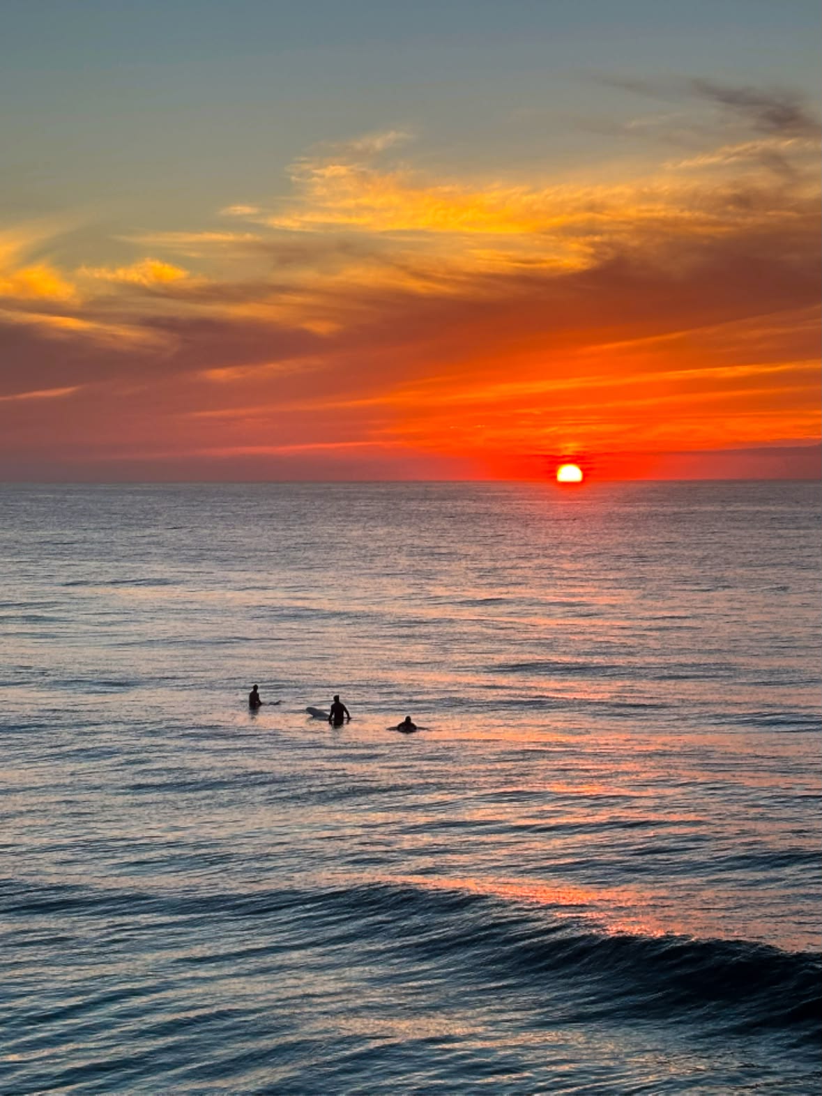 Sunset surfing in Surf City