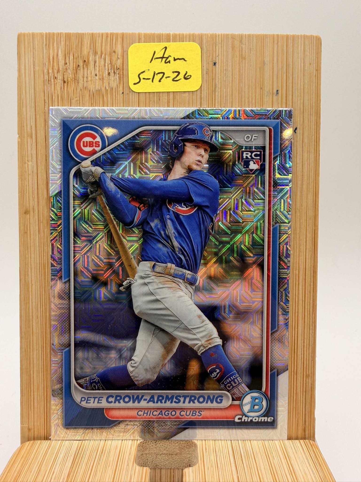 Pete Crow-Armstrong one-of-one nameplate relic baseball card