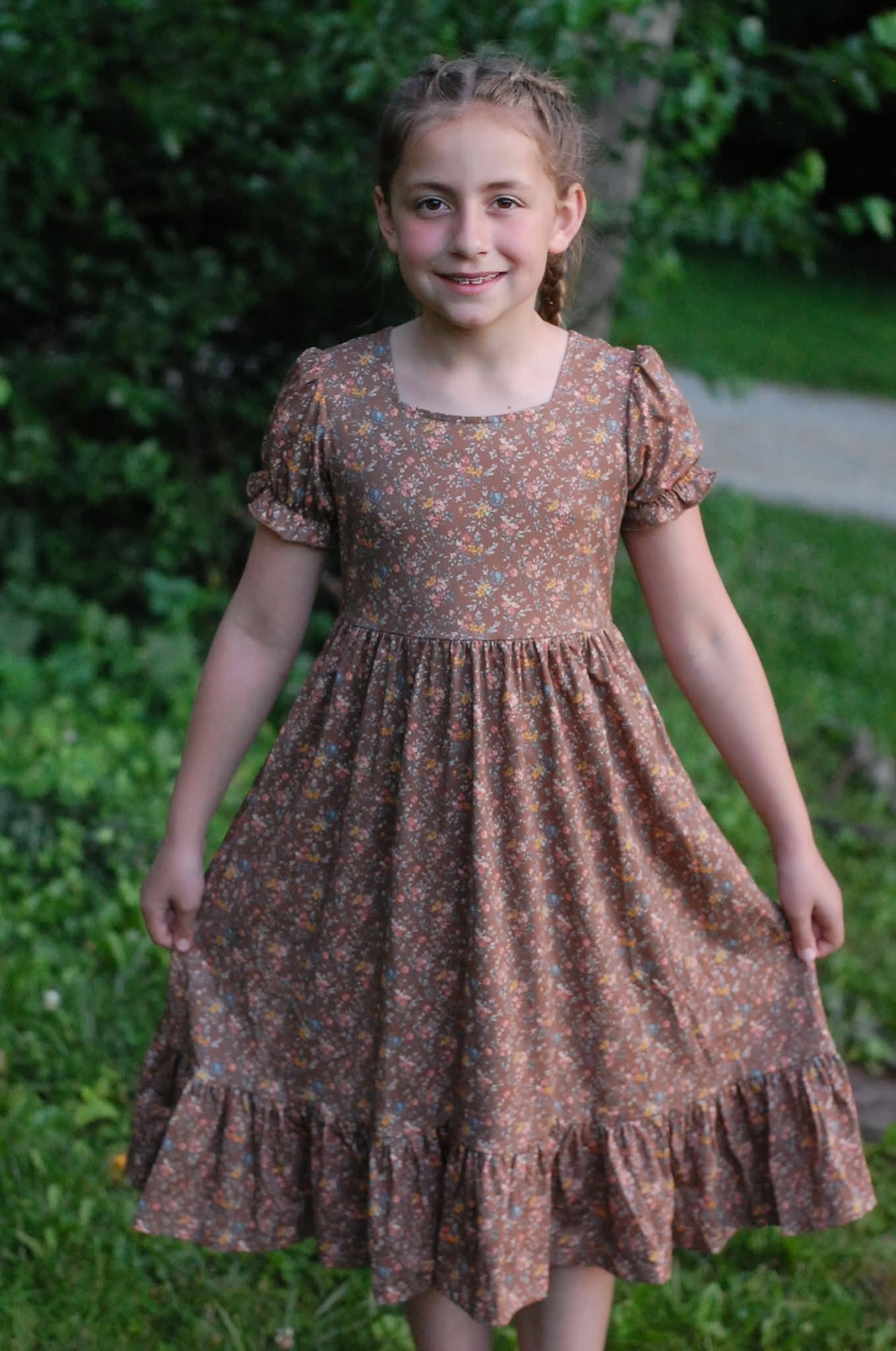 Floral short sleeve collared dress 59-72 lei sizes 9m-7y