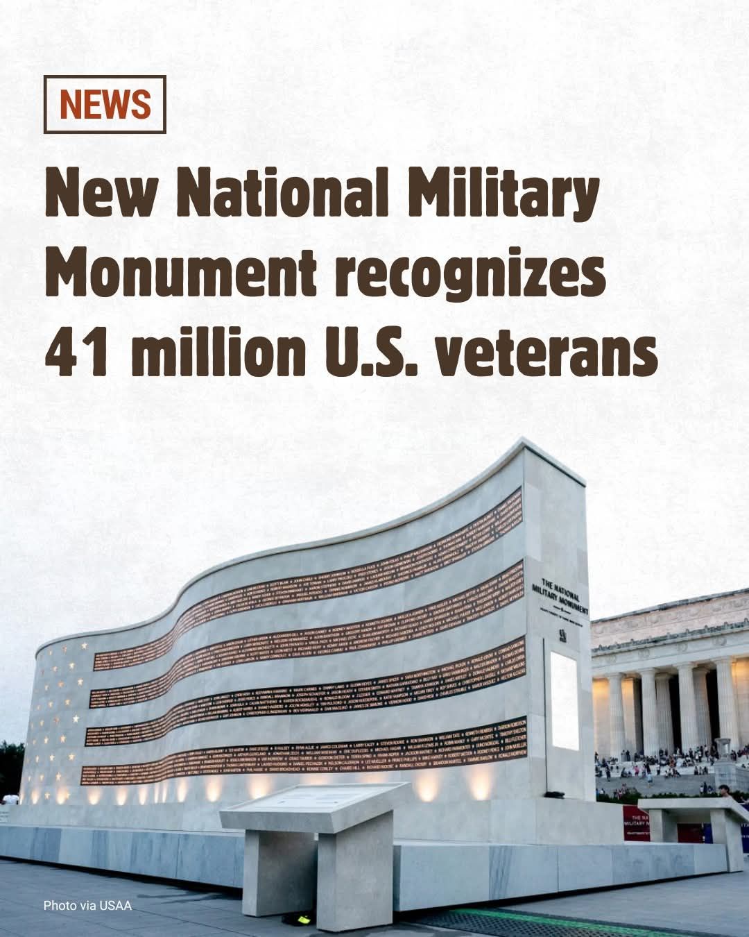 A temporary monument in Washington, D.C., displays the names of
