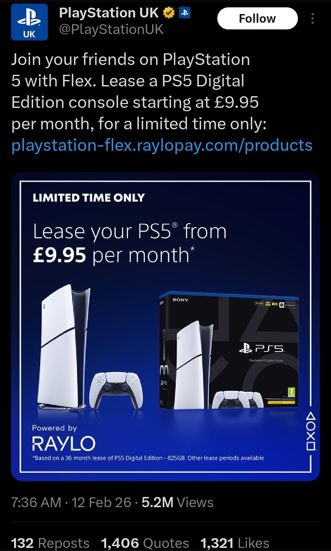 Join your friends on PlayStation 5 with Flex. Lease a PS5 Digital
