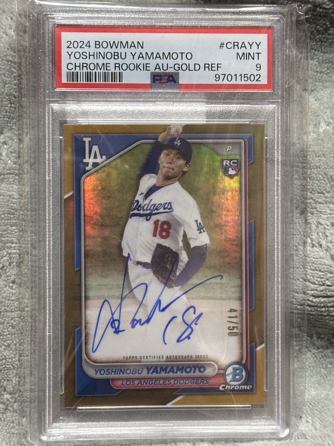 久久在幫朋友賣幾張美卡2024 topps chrome sapphire 山本由伸超美的碎 