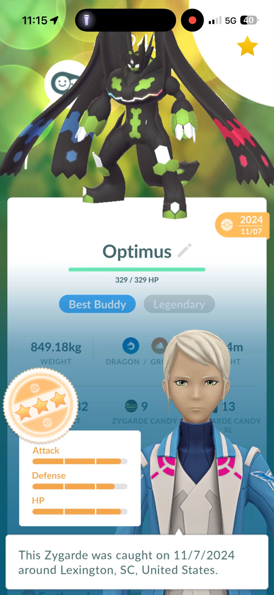 He is COMPLETE!! 11:15 i .il 5G 40 2024 11/07 Optimus 329 329 HP