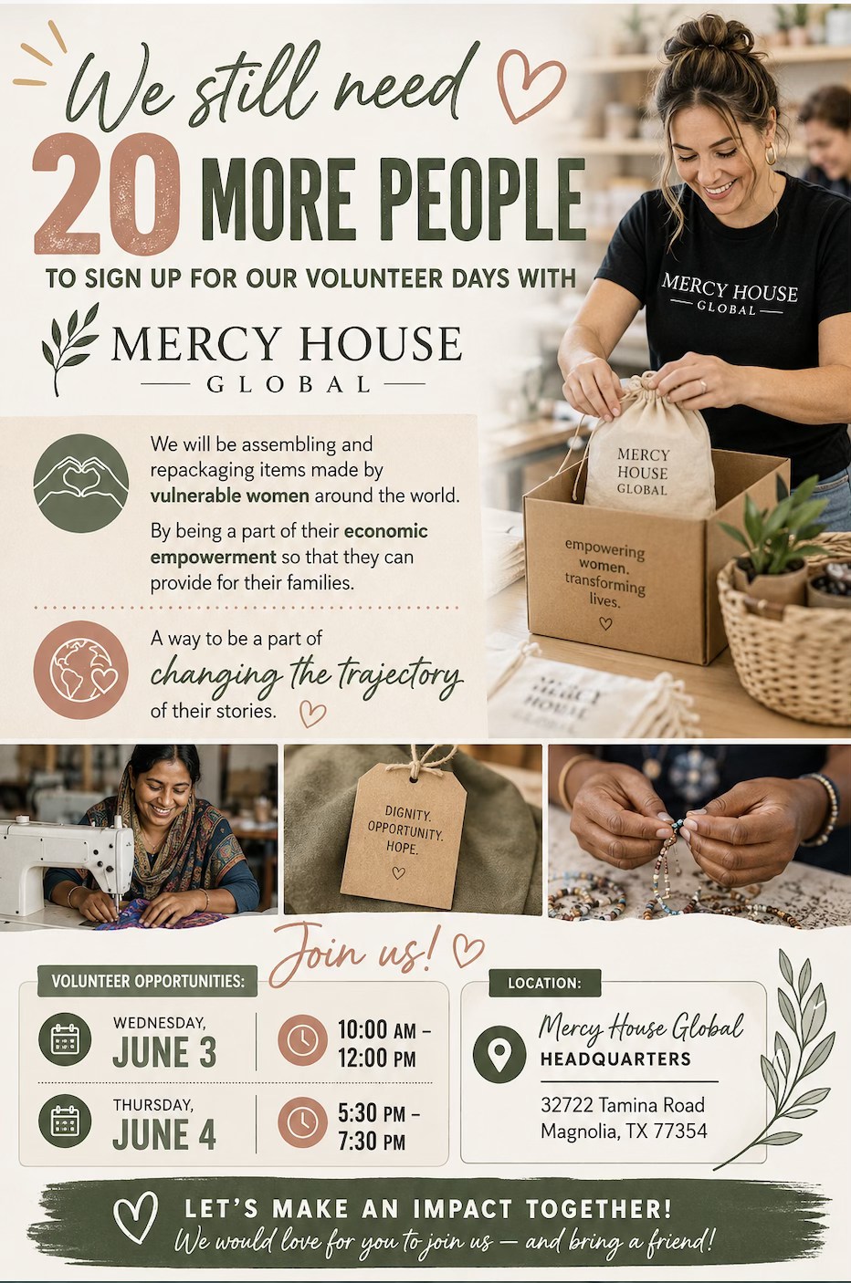 アイ 20 More Volunteers for Mercy House Serve Day