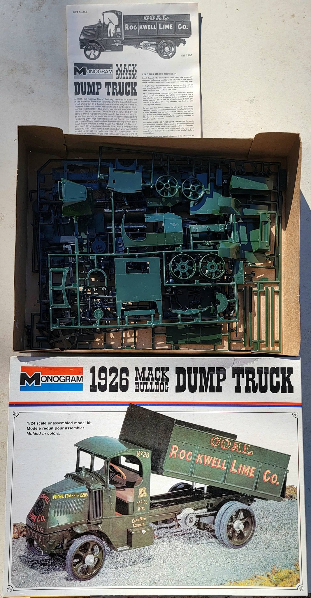 Monogram 1/24 scale Mack Bulldog truck model kits