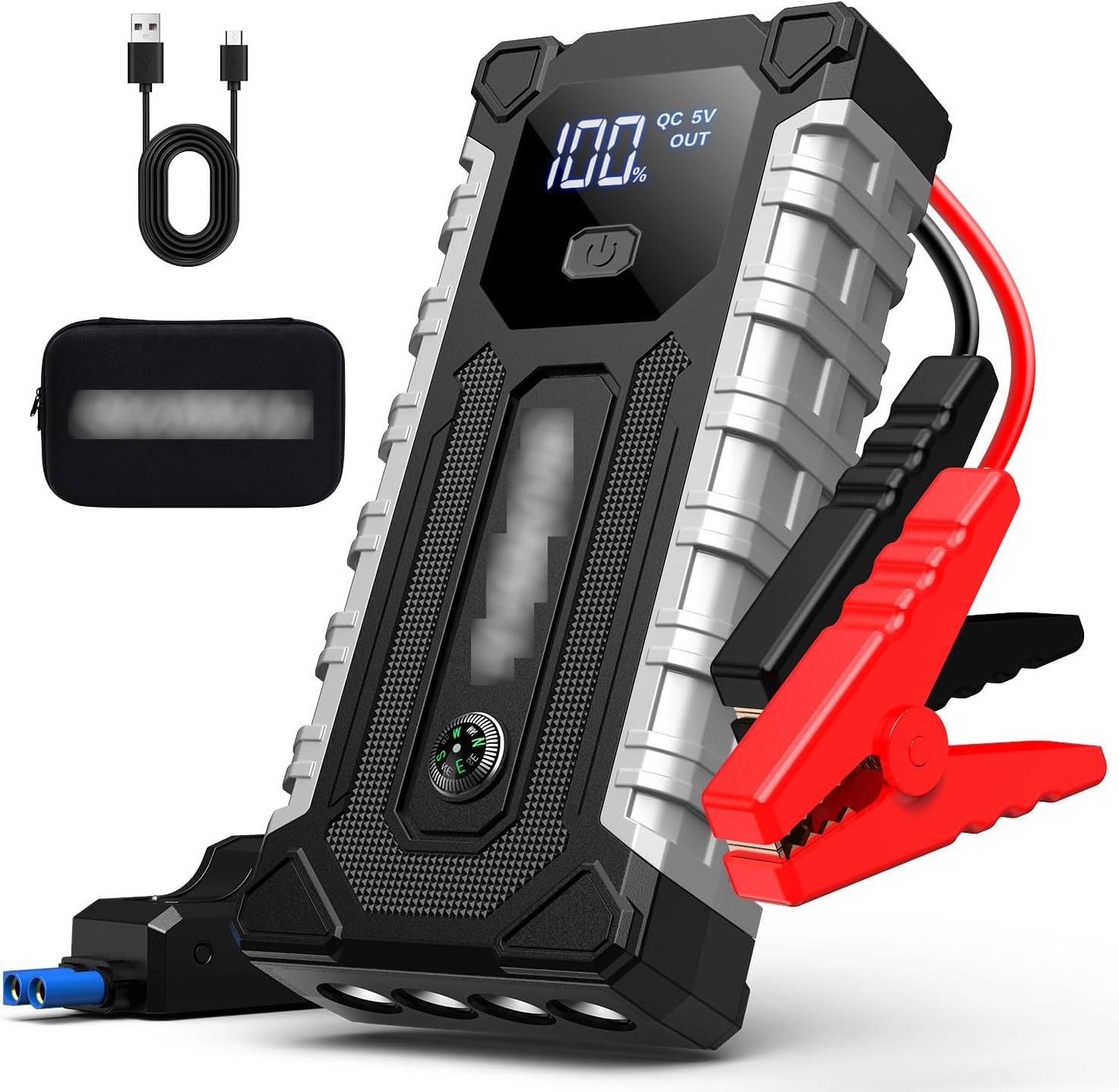 car battery booster box Powersports Jump Starter even in extreme weather range from VEVOR - Jump Starter, 1000A