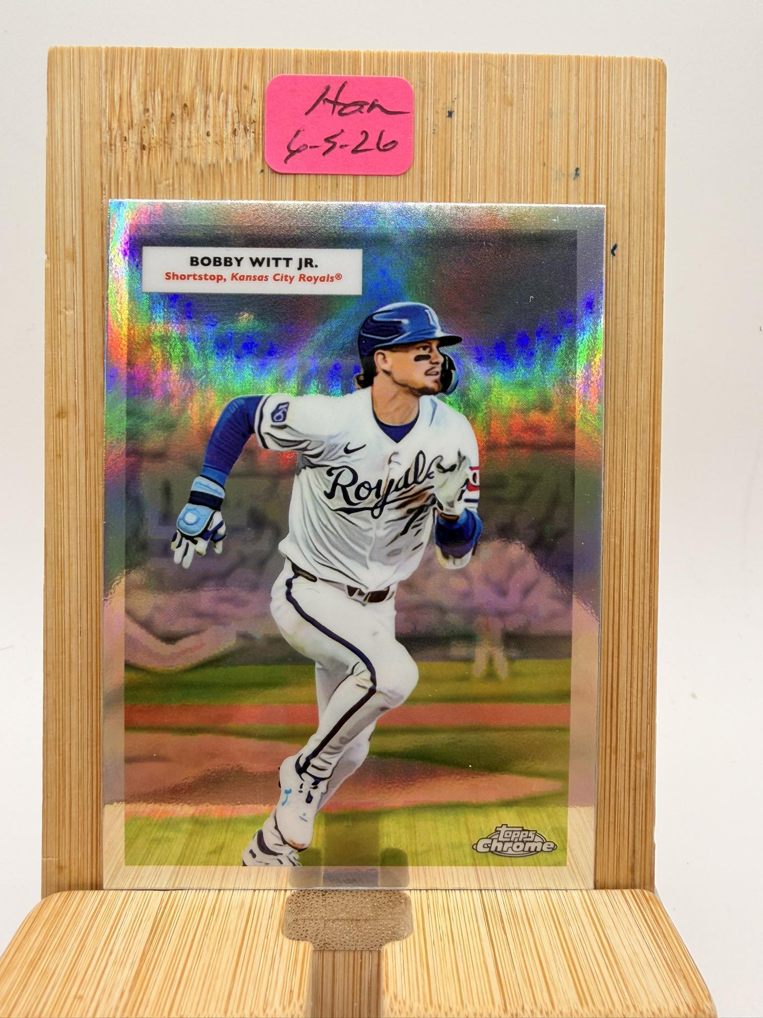 Bobby Witt Jr and George Brett 2025 Topps Chrome Anniversary card